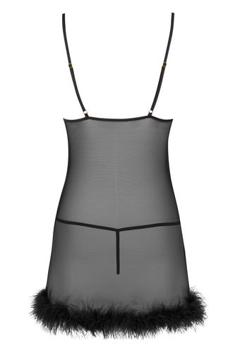 TIULOWA KOSZULKA NOCNA Z PUSZKIEM STRINGI L/XL na Arena.pl