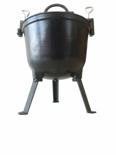 EMALIOWANY KOCIOŁEK 4L - gar garnek myśliwski żeliwny węgierski prażonki zdjęcie 14