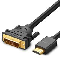 kabel przewód przejściówka hdmi - dvi 4k 60hz 30awg 1m czarny