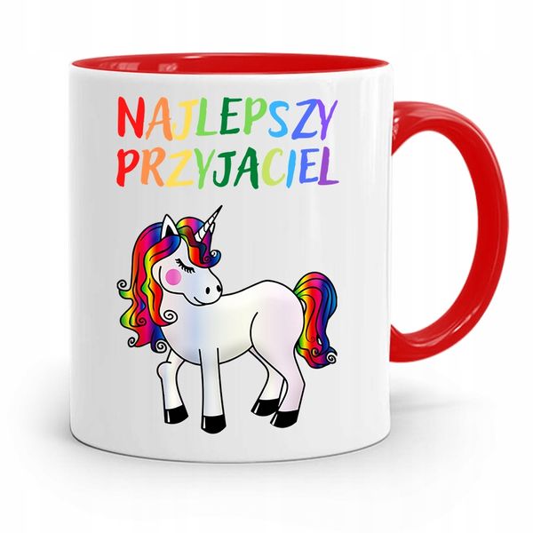 Kubek Czerwony Dla Dzieci Najlepszy Przyjaciel Z Nadrukiem Ze Zdjęciem zdjęcie 1