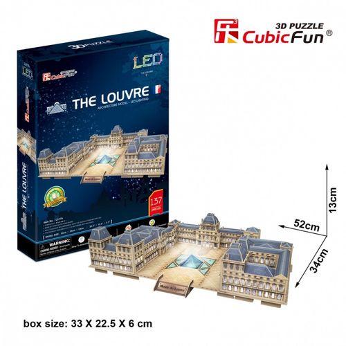 Cubicfun Puzzle 3D Palac Luwr LED na Arena.pl