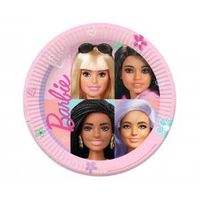 talerzyki papierowe barbie sweet life, okrągłe 23