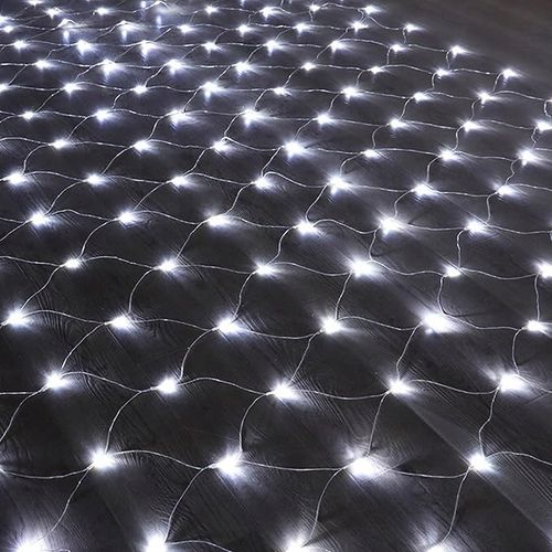 Siatka LED BIAŁA ZIMNA LAMPKI choinkowe KURTYNA 2,5x2,5m 230V na Arena.pl