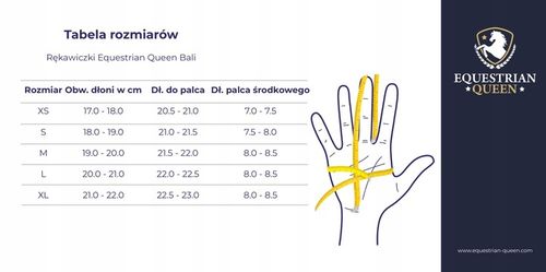 Rękawiczki jeździeckie EQUESTRIAN QUEEN Bali antypoślizgowe czarne M na Arena.pl