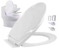 DESKA SEDESOWA UNIWERSALNA WOLNOOPADAJĄCA KLAPA DO WC BIAŁA KLOZETOWA