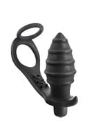 prostate stimulator cockring plug ap071 black