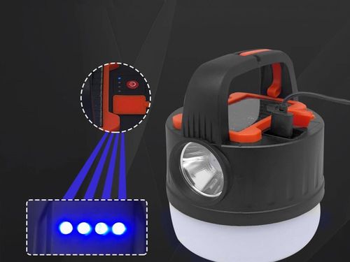 LATARKA LAMPKA KEMPINGOWA PORĘCZNA AKUMULATOR LED USB RĄCZKA SOLIDNA na Arena.pl