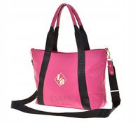 Laura Biaggi - torebka shopper fuksja groszek mat M221