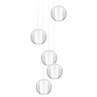 Lampa wisząca kule Starlight ST-9228-5 Step do salonu kryształ chrom