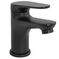 Bateria umywalkowa stojąca łazienkowa czarna mat loft - Yoka