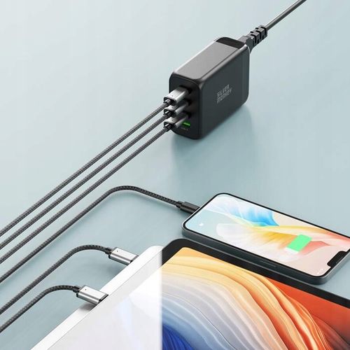 ŁADOWARKA SIECIOWA SILVER MONKEY GAN 200W 3x USB-C 1x USB-A na Arena.pl