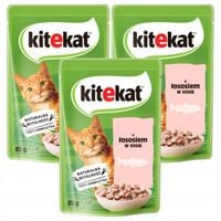 Kitekat Karma pełnoporcjowa dla kotów z łososiem 85 g x 3 sztuk