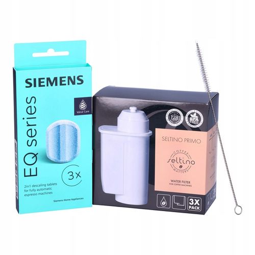 TZ80002 Siemens tabletki + filtry do ekspresu EQ5 EQ6 EQ8 EQ9 + szczoteczka na Arena.pl