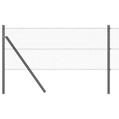 Ogrodzenie z słupkami Szary 0.6 x 10 m Stal pokryta PCV na Arena.pl