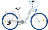Rower Dallas City Junior 24" 6spd - biały z niebieskim