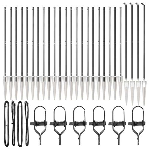 Słupek ogrodzeniowy. 26 pcs Srebrny 3.2 x 3.2 x 140 cm Stal na Arena.pl