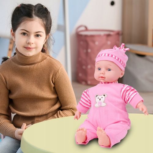 LALKA BOBAS W ŚPIOSZKACH MÓWI ŚMIEJE SIĘ 34CM MIĘKKA ŚLICZNA UBRANKO CZAPKA na Arena.pl