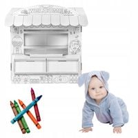 Stragan Tektorado Kartonowy Domek do malowania samodzielnego złożenia 97 cm