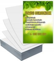 Ulotki A4 100 szt firmowe reklamowe PIELĘGNACJA OGRODÓW+ PROJEKT GRATIS