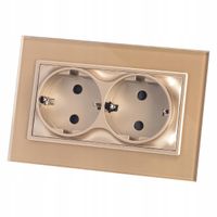 VL-71EU2-63 GNIAZDO PODWÓJNE 16A LIVOLO SZKŁO