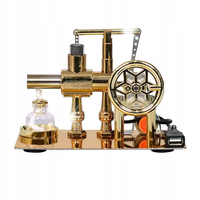 Mini MODEL SILNIKA Stirlinga EDUKACYJNY +GENERATOR PRĄDU USB Eksperyment