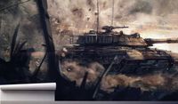 Fototapeta MILITRNA CZOŁG BOJOWY WOJNA 390x280