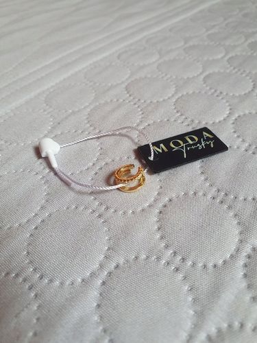 Złoty Kolczyk Nausznica Podwójna Kolczyk Srebro na Arena.pl