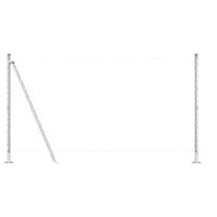 Słupki ogrodzeniowe 13 pcs Srebrny Ø32mm 150 cm