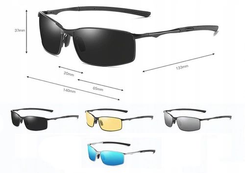 ALUMINIOWE MĘSKIE OKULARY POLARYZACYJNE CZARNE 559 na Arena.pl