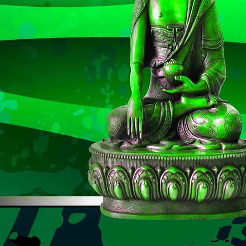 Deco Panel, Budda na abstrakcyjnym tle 2 60x40 na Arena.pl