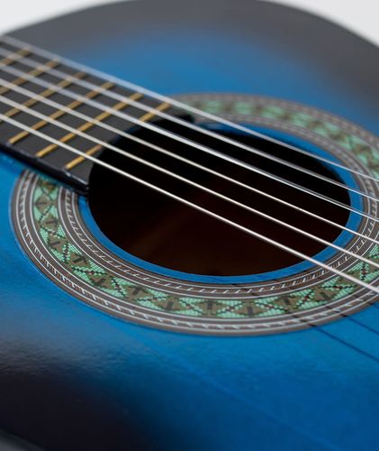 Gitara klasyczna Castelo 4/4 Vintage Niebieska od 12 lat dzieci i dorosłych na Arena.pl