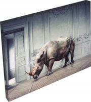 OBRAZ na płótnie zwierzęta hipopotam salon 120x80