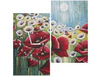 60X60CM ZEGAR MAKI ŚWIETLE KSIĘŻYCA OBRAZ DREWNO ŚCIAN KWADRAT