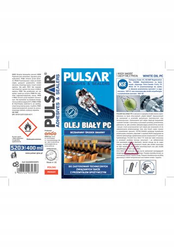 OLEJ BIAŁY PULSAR BEZBARWNY ŚRODEK SMARNY SPRAY 400 ml na Arena.pl