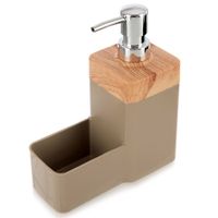 Dozownik Płynu do Naczyń Kuchenny Pojemnik Uchwyt na Gąbkę Zmywak Beżowy