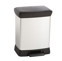 Kosz na śmieci IPS z pokrywą na pedał srebrny 30 l fra