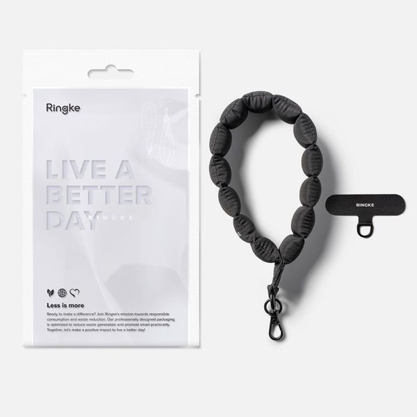 ringke holder & puffer hand strap calm black zdjęcie 8