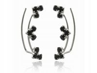 KOLCZYKI NAUSZNICE STRZAŁKI PAGONY CZARNE kn205-2 0,6g.