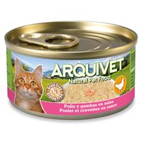 arquivet puszka dla kota kurczak w sosie z krewetkami 80g