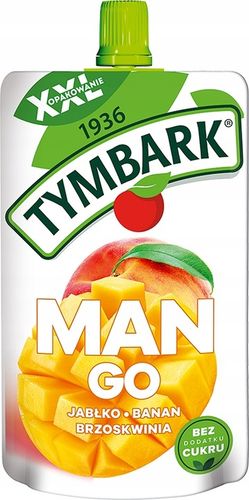 Tymbark Mus 100 % z owoców jabłko mango brzoskwinia banan 10x 200g na Arena.pl
