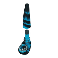 mini fajka wodna silikonowo-szklana neon 15 cm mix kolor