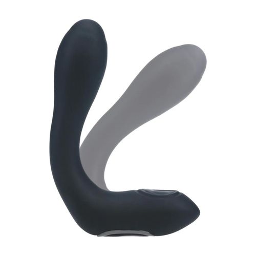 vibrating heating bendable tapping silicone prostate stimulator - black na Arena.pl