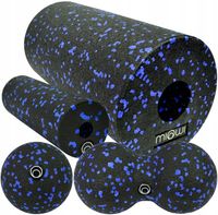 ZESTAW ROLLER WAŁEK DO MASAŻU + PODWÓJNA PIŁKA PIŁECZKA MIOWI 4EL NIEBIESKI