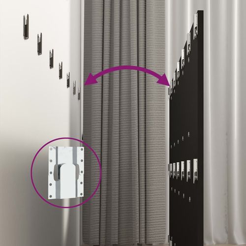 Zagłówek łóżka, ścienny, czarny, 240x1,5x80 cm na Arena.pl