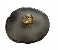 851 Pierścionek OBRĄCZKA SZEROKA BLUEBERRY r 8/18mm stal