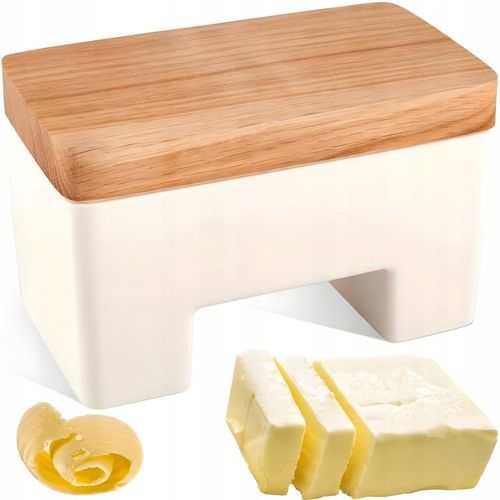 PRACTIC INTELIGENTNA MASELNICZKA WODNA Z POKRYWA POJEMNIK NA MASŁO BIAŁA na Arena.pl