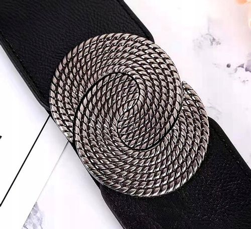 Damski Pasek Elastyczny Szeroki Guma Czarny Gorset na Arena.pl