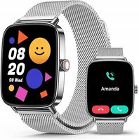 Smartwatch damski elegancki IDW28 1,85-calowy IP68 funkcje srebrny