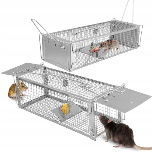 DUŻA ŻYWOŁAPKA NA MYSZY SZCZURY WYDRY ŁASICE KUNY PUŁAPKA ŁAPKA na Arena.pl