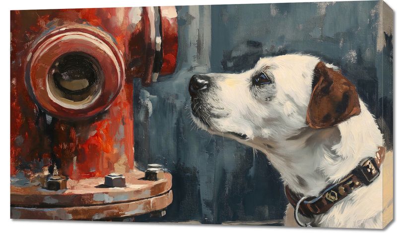 Obraz 100x60cm Kumpel przy Hydrancie zdjęcie 1